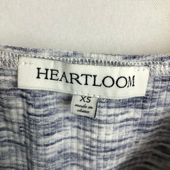 Heartloom Revolve Tank Top Womens X Small Blue White Heathered Twist Center - Picture 3 of 5